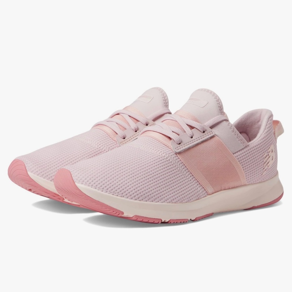 New Balance Pink Sneakers with Mesh Upper and Sock-Like Fit